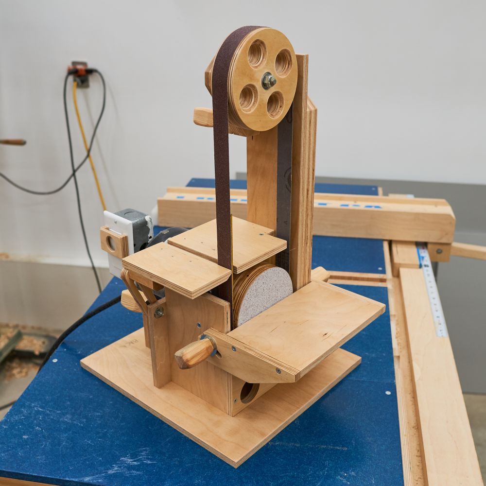 Homemade store sanding machine