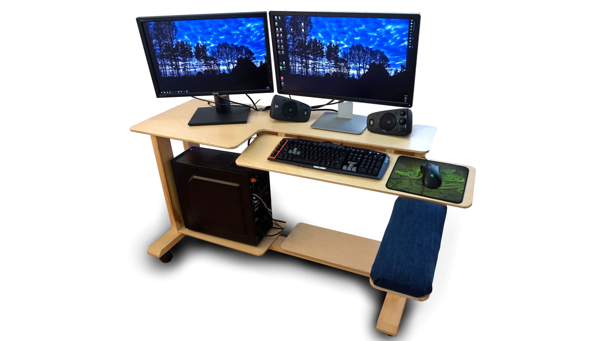 Making a computer. Qct-2am foldable computer desk. декоративный компьютер на стол. игровой сетап. computer table.