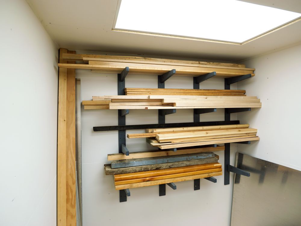 Easy DIY Lumber Storage Rack Wall Mounted 