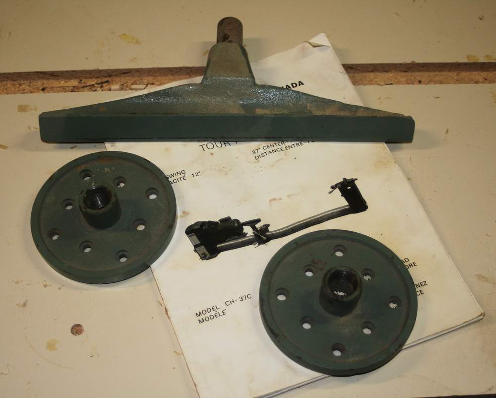 lathe treasures faceplates toolrest and manual for a lathe