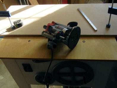 cut a slot in the router table