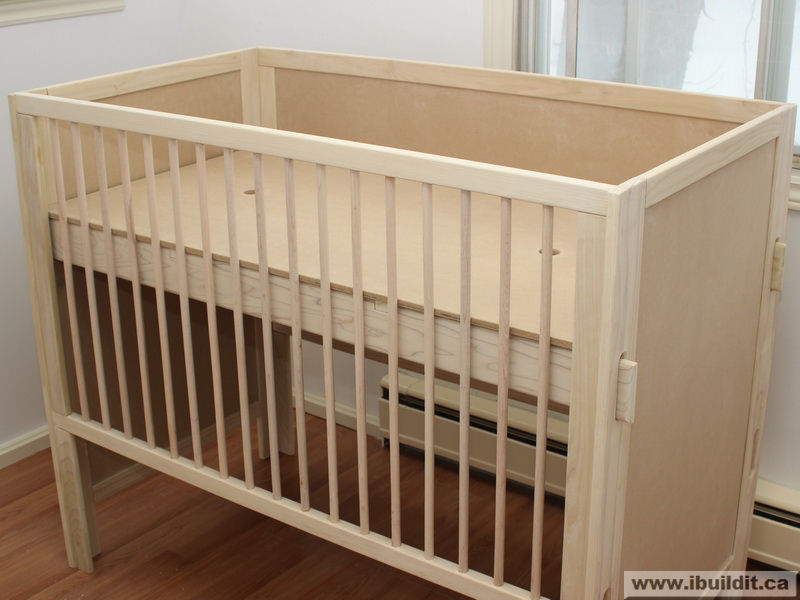 homemade wooden baby cradle