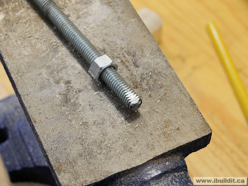 how to geta nut to stay on a threaded rod