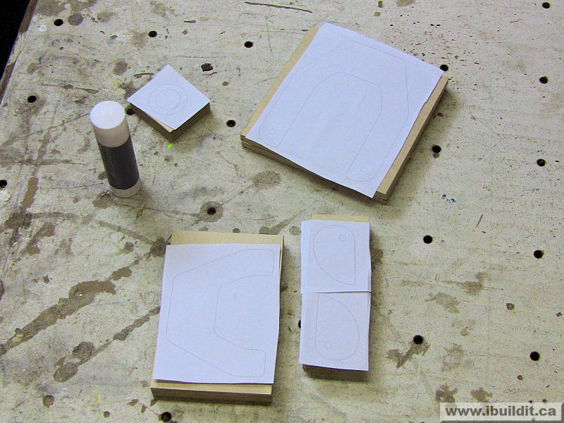 glue templates to wood