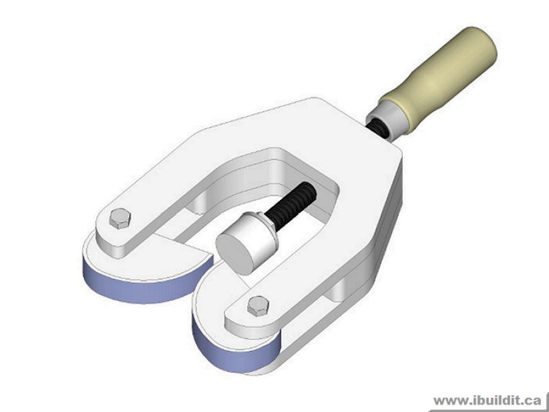 Sketchup drawing of an edge clamp