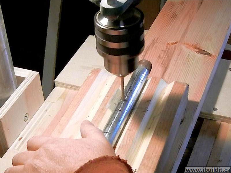 how to make classic wooden hand screws drill holes in steel