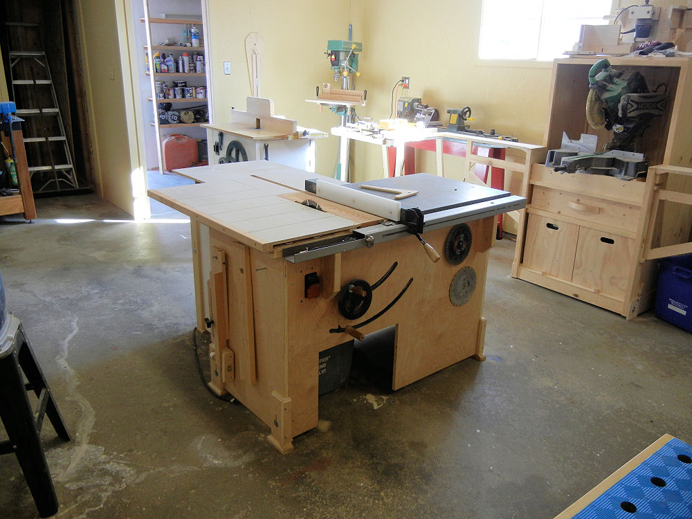 view of my workshop table saw
