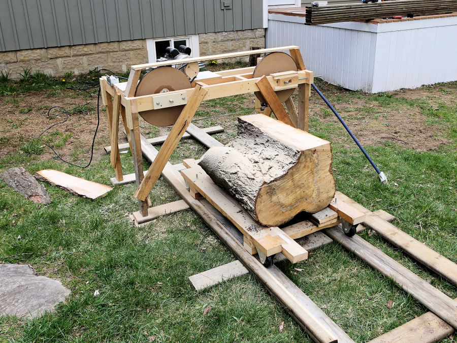 homemade band sawmill