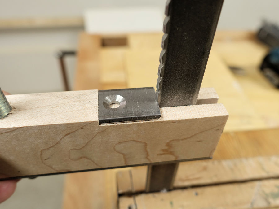 making a wood and steel bar clamp