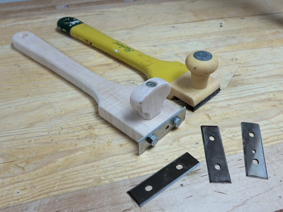 making razor sharp scraper from used planer blades