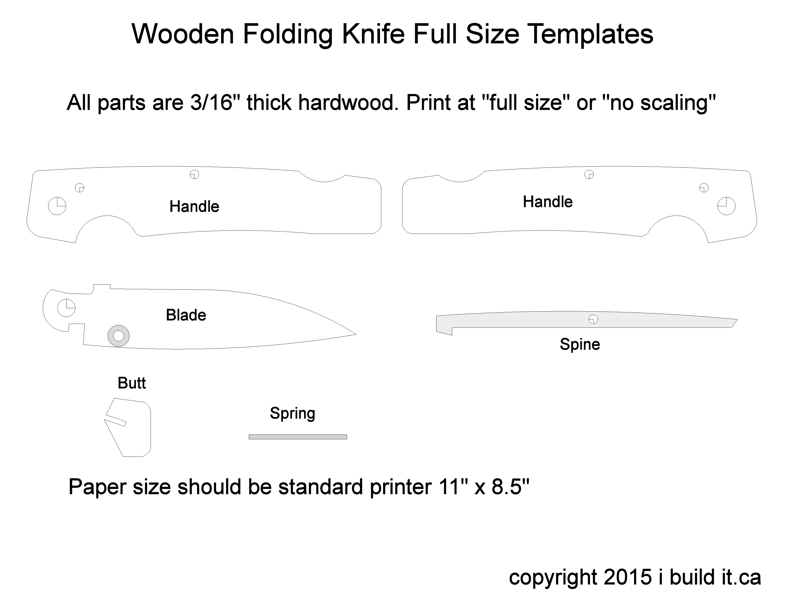folding knife template