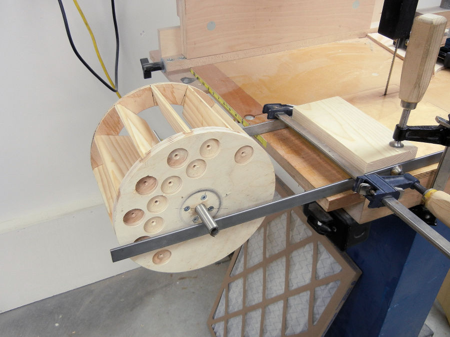 making a wooden blower fan