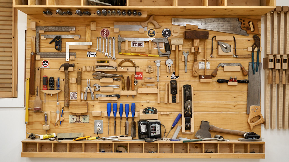 organized toolbox with tools